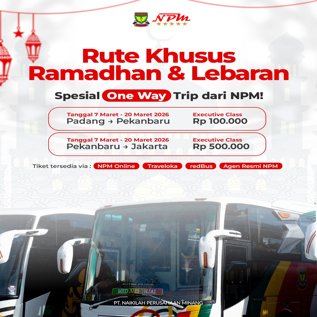 mudik 2026, ramadhan 2026, bus npm, harga tiket jakarta-padang, harga tiket npm